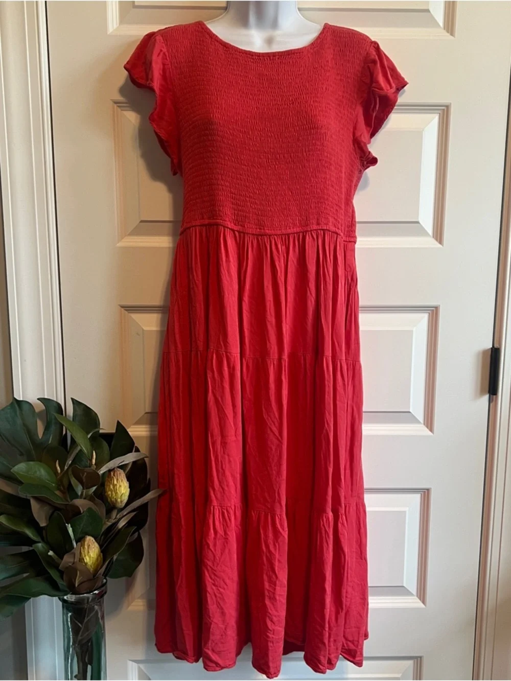 MEROKEETY Midi/Maxi Smocked NO size tag maybe small or medium *flaw see note*
